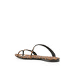 Saint Laurent Brown Fabric Flat Sandals Saint Laurent