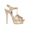 Saint Laurent Beige Calfskin Platform Sandals Saint Laurent