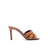 Saint Laurent Brown Calfskin Stiletto Heel Sandals Saint Laurent