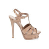 Saint Laurent Beige Calfskin Platform Sandals Saint Laurent