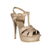 Saint Laurent Beige Calfskin Platform Sandals Saint Laurent