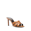 Saint Laurent Brown Calfskin Stiletto Heel Sandals Saint Laurent