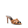 Saint Laurent Brown Calfskin Stiletto Heel Sandals Saint Laurent