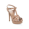 Saint Laurent Beige Calfskin Platform Sandals Saint Laurent