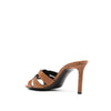 Saint Laurent Brown Calfskin Stiletto Heel Sandals Saint Laurent