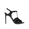 Saint Laurent Black Calfskin Stiletto Heel Sandals Saint Laurent
