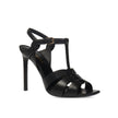 Saint Laurent Black Calfskin Stiletto Heel Sandals Saint Laurent
