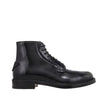 Prada Black Calfskin Lace-Up Boots Prada