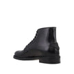 Prada Black Calfskin Lace-Up Boots Prada