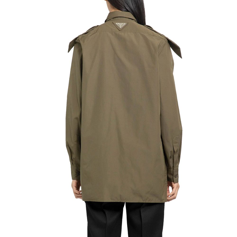 Prada Bicolor Cotton Shirt Prada