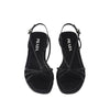 Prada Black Calfskin Strap-On Sandals Prada