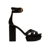Balmain Black Silk Platform Sandals Balmain