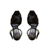 Balmain Black Silk Platform Sandals Balmain