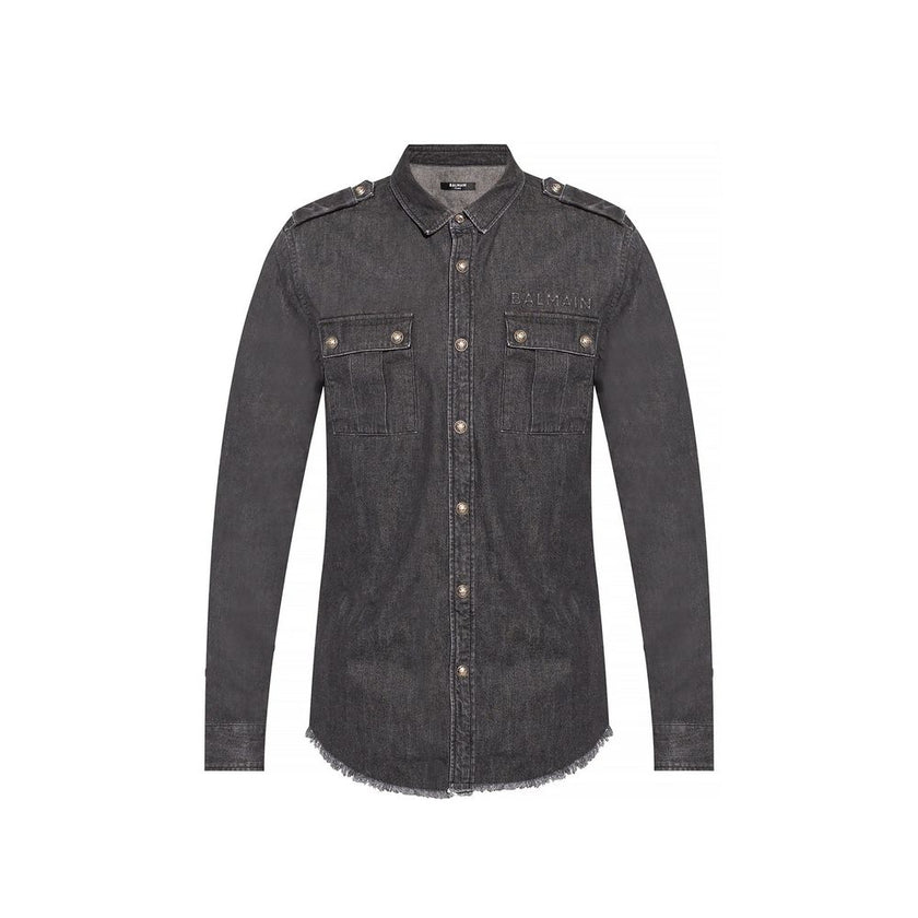 Balmain Black Denim Shirt Balmain