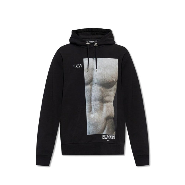 Balmain Black Cotton Sweatshirt Balmain