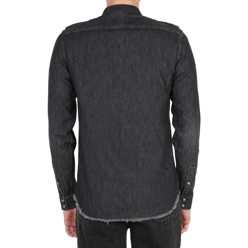 Balmain Black Denim Shirt Balmain
