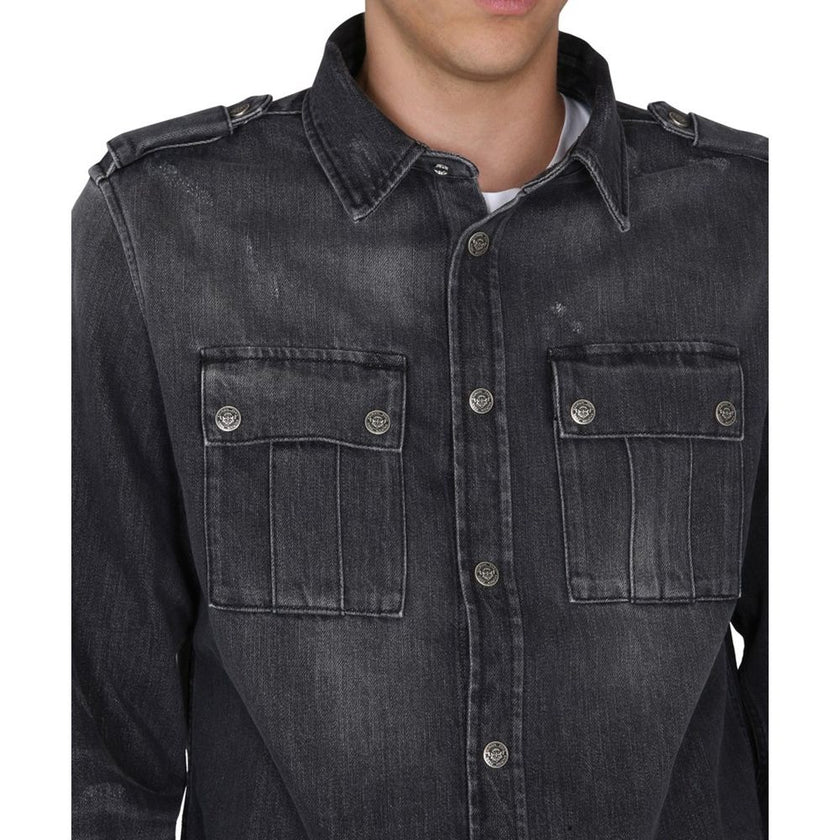 Balmain Black Denim Shirt Balmain