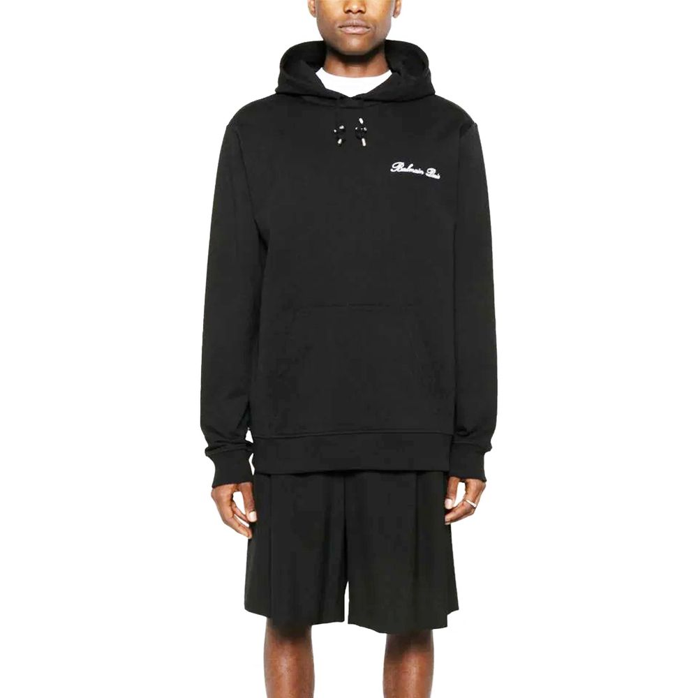 Balmain Black Cotton Sweatshirt Balmain