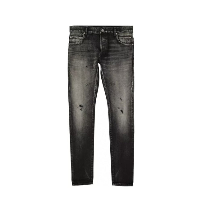 Balmain Black Cotton Skinny Jeans Balmain