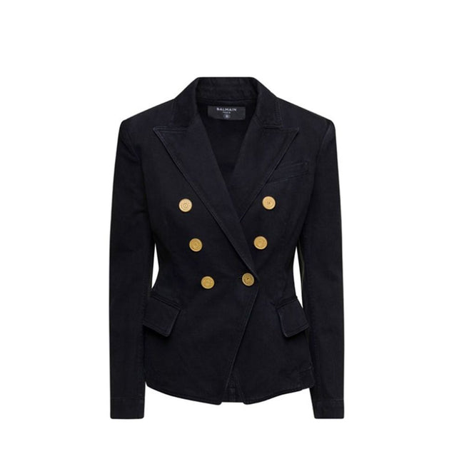 Balmain Black Cotton Blazer Balmain