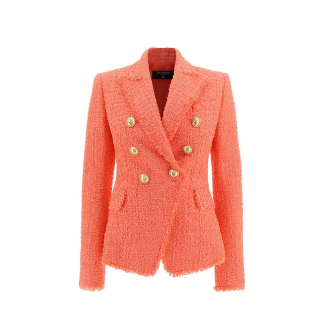 Balmain Orange Cotton Blazer Balmain