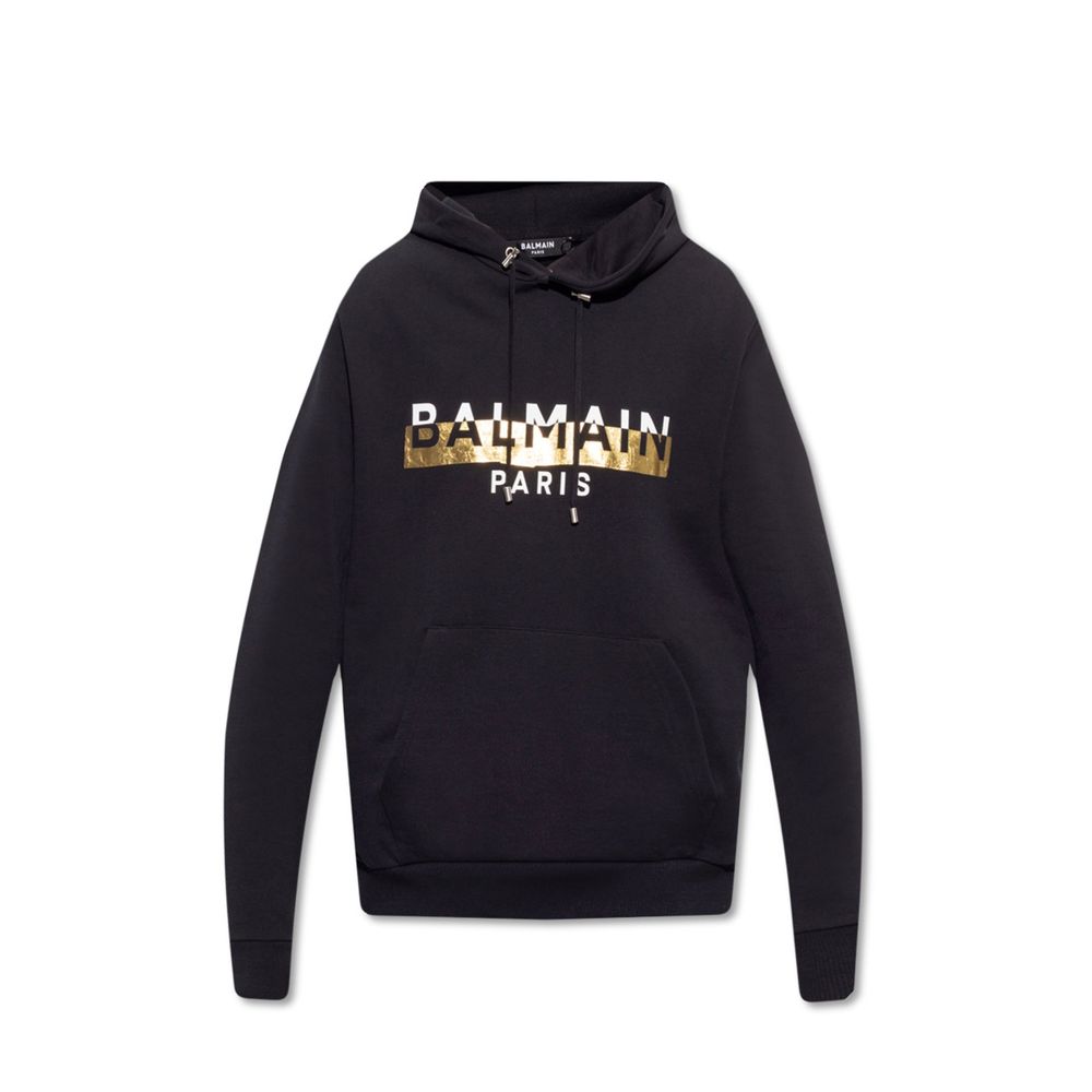 Balmain Black Cotton Sweatshirt Balmain