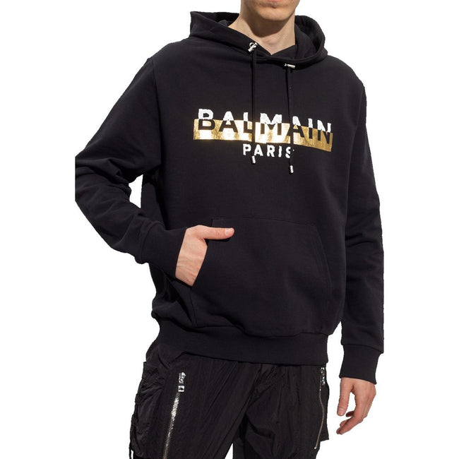 Balmain Black Cotton Sweatshirt Balmain