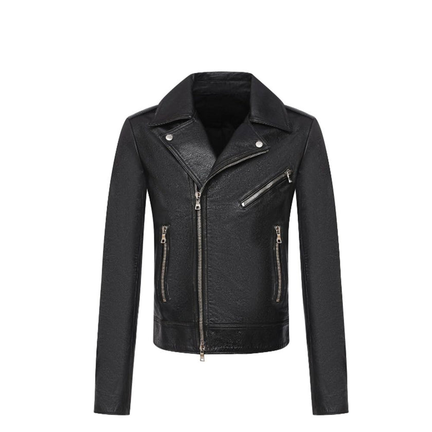 Balmain Black Leather Biker Jacket Balmain
