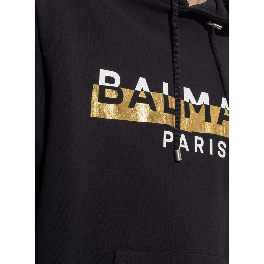 Balmain Black Cotton Sweatshirt Balmain