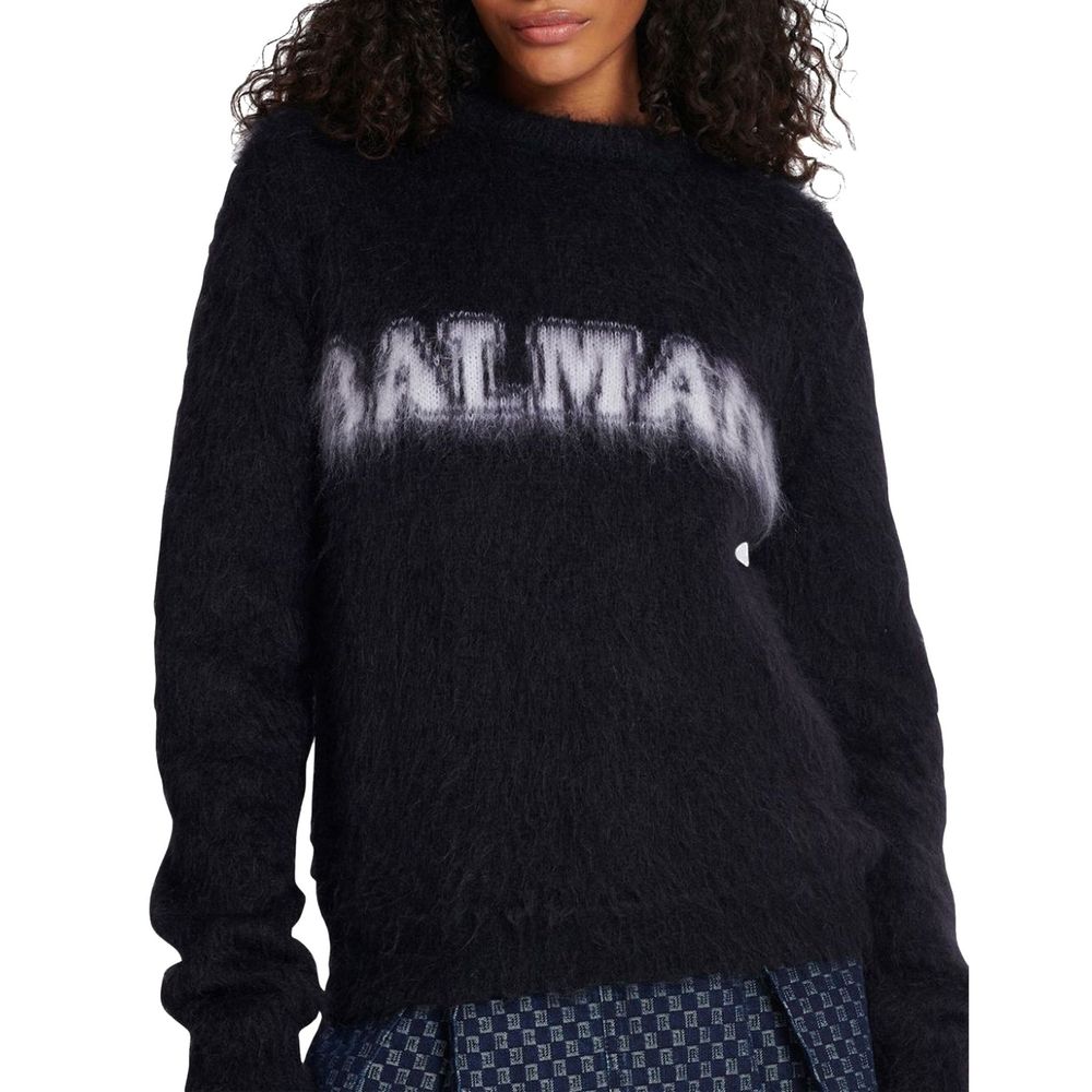 Balmain Black Mohair Sweatshirt Balmain