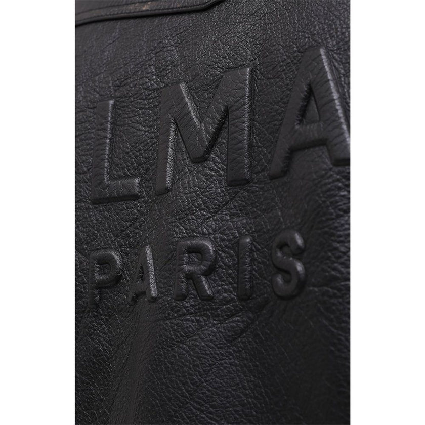Balmain Black Leather Biker Jacket Balmain