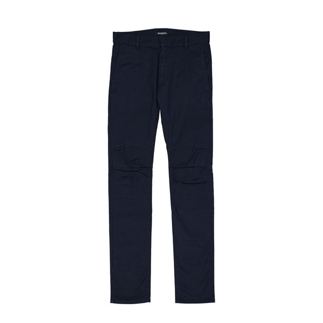 Balmain Blue Cotton Casual Pants Balmain