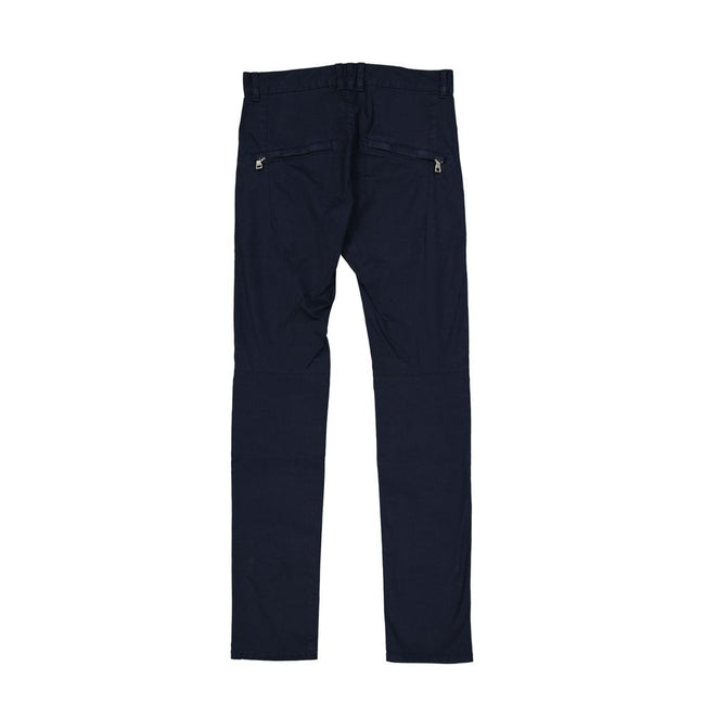 Balmain Blue Cotton Casual Pants Balmain