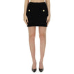 Balmain Black Cotton Mini Skirt Balmain