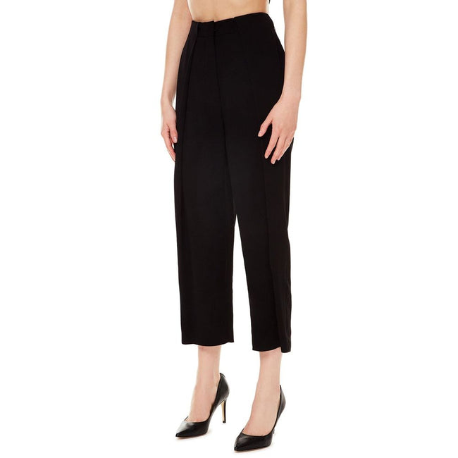 Balmain Black Viscose Casual Pants Balmain