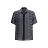 Versace Gray Silk Pattern Shirt Versace