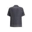 Versace Gray Silk Pattern Shirt Versace