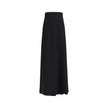 Valentino Black Silk Long Skirt Valentino