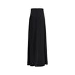Valentino Black Silk Long Skirt Valentino