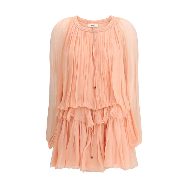 Chloé Multicolor Silk Casual Dress Chloé