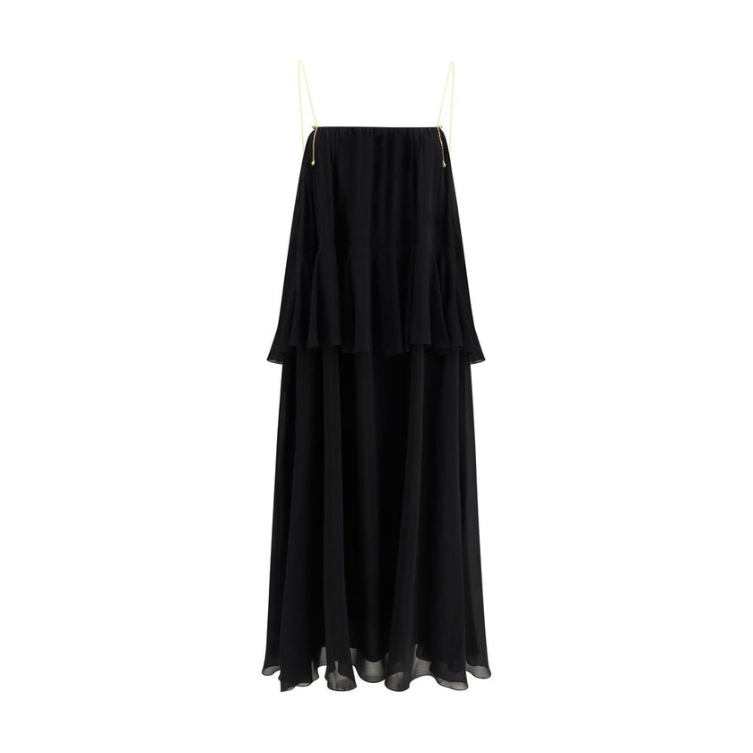 Chloé Black Silk Casual Dress Chloé