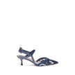 Fendi Blue Polyamide Mid Heel Pumps Fendi