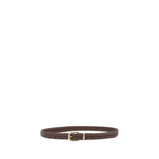 Brunello Cucinelli Brown Calf Leather Bos Taurus Regular Belt Brunello Cucinelli