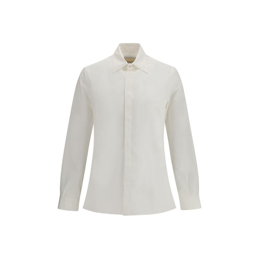 Valentino White Cotton Dress Shirt Valentino