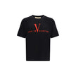 Valentino Black Cotton T-Shirt Valentino