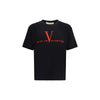 Valentino Black Cotton T-Shirt Valentino