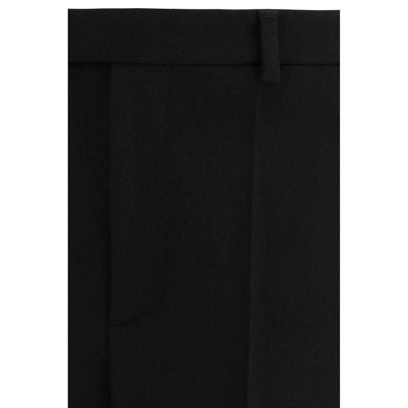 Valentino Black Fleece Wool Dress Pants Valentino