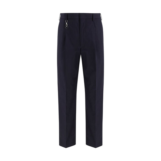 Prada Blue Cotton Dress Pants Prada