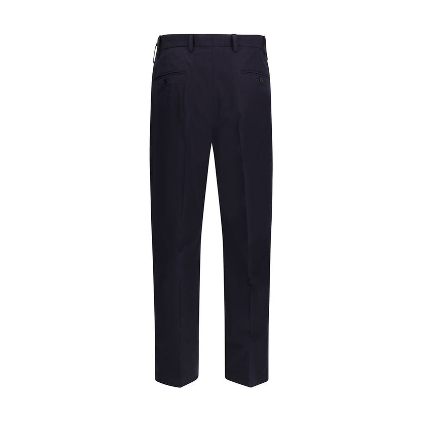 Prada Blue Cotton Dress Pants Prada