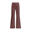 Chloé Bordeaux Leather Pants Chloé
